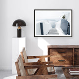 Shop Santorini Stairway Photo Art Print a coastal themed photography wall art print from The Print Emporium wall artwork collection - Buy Australian made fine art poster and framed prints for the home and your interior decor, TPE-1302-AP