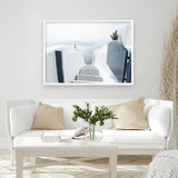 Shop Santorini Stairway Photo Art Print a coastal themed photography wall art print from The Print Emporium wall artwork collection - Buy Australian made fine art poster and framed prints for the home and your interior decor, TPE-1302-AP