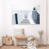 Shop Santorini Stairway Photo Canvas Print a coastal themed photography framed stretched canvas print from The Print Emporium wall artwork collection - Buy Australian made prints for the home and your interior decor space, TPE-1302-CA-35X46-NF