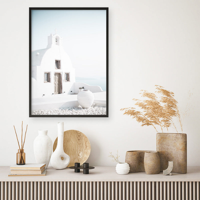 Shop Santorini Summer I Photo Art Print a coastal themed photography wall art print from The Print Emporium wall artwork collection - Buy Australian made fine art poster and framed prints for the home and your interior decor, TPE-1170-AP