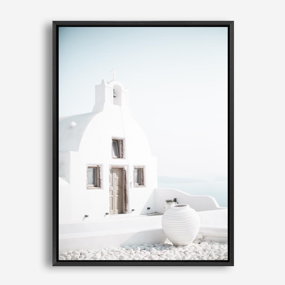 Shop Santorini Summer I Photo Canvas Print a coastal themed photography framed stretched canvas print from The Print Emporium wall artwork collection - Buy Australian made prints for the home and your interior decor space, TPE-1170-CA-35X46-NF
