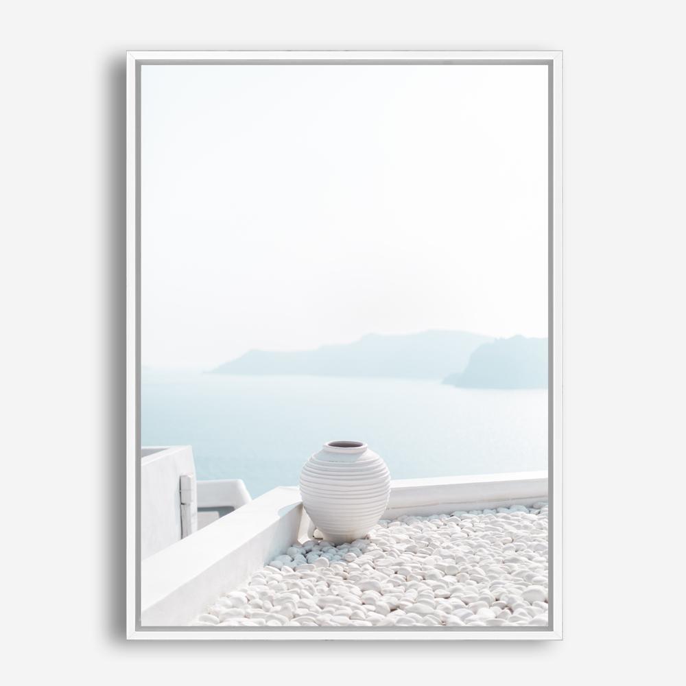 Shop Santorini Summer III Photo Canvas Print a coastal themed photography framed stretched canvas print from The Print Emporium wall artwork collection - Buy Australian made prints for the home and your interior decor space, TPE-1172-CA-35X46-NF