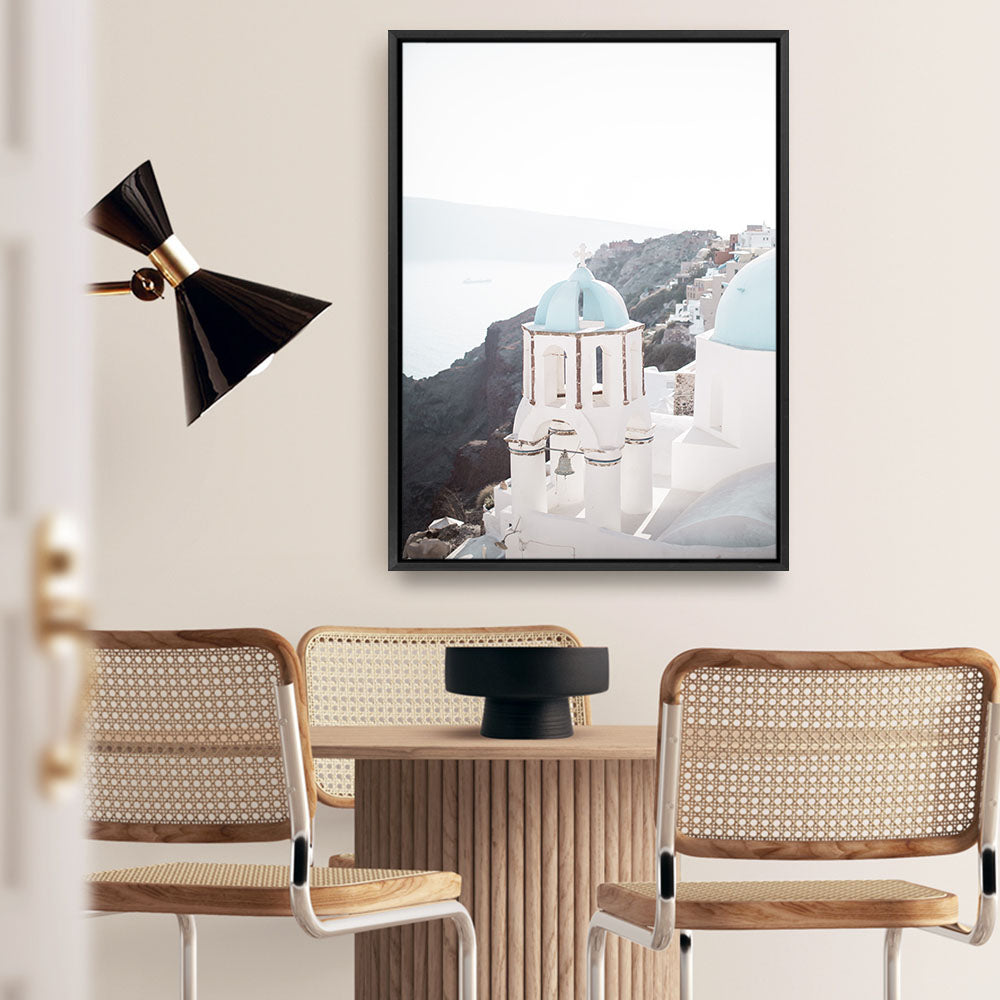 Shop Santorini Summer IV Photo Canvas Print a coastal themed photography framed stretched canvas print from The Print Emporium wall artwork collection - Buy Australian made prints for the home and your interior decor space, TPE-1173-CA-35X46-NF