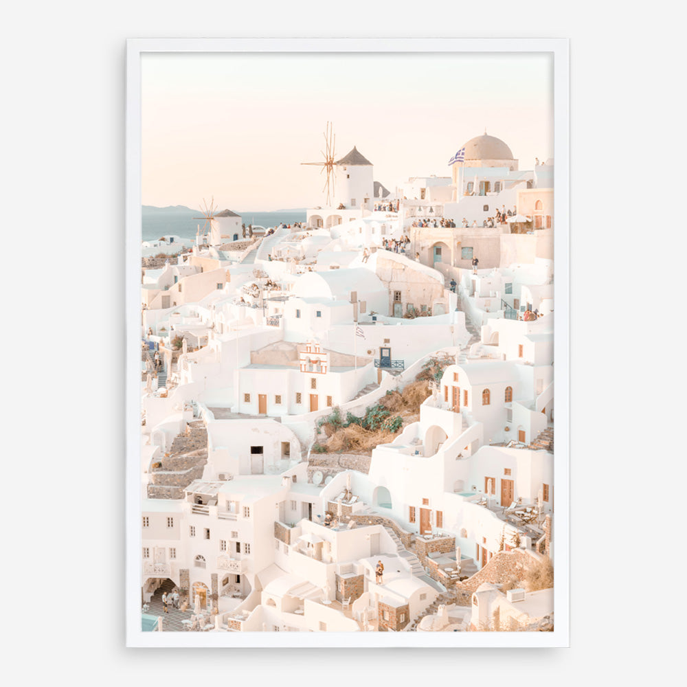 Shop Santorini Sunset I Photo Art Print a coastal themed photography wall art print from The Print Emporium wall artwork collection - Buy Australian made fine art poster and framed prints for the home and your interior decor, TPE-1107-AP