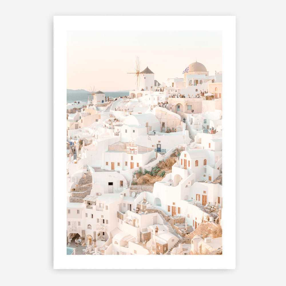Shop Santorini Sunset I Photo Art Print a coastal themed photography wall art print from The Print Emporium wall artwork collection - Buy Australian made fine art poster and framed prints for the home and your interior decor, TPE-1107-AP