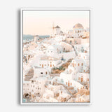 Shop Santorini Sunset I Photo Canvas Print a coastal themed photography framed stretched canvas print from The Print Emporium wall artwork collection - Buy Australian made prints for the home and your interior decor space, TPE-1107-CA-35X46-NF