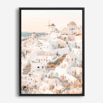 Shop Santorini Sunset I Photo Canvas Print a coastal themed photography framed stretched canvas print from The Print Emporium wall artwork collection - Buy Australian made prints for the home and your interior decor space, TPE-1107-CA-35X46-NF