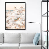 Shop Santorini Sunset I Photo Canvas Print a coastal themed photography framed stretched canvas print from The Print Emporium wall artwork collection - Buy Australian made prints for the home and your interior decor space, TPE-1107-CA-35X46-NF