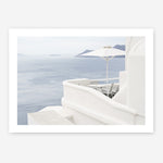 Shop Santorini Terrace I Photo Art Print a coastal themed photography wall art print from The Print Emporium wall artwork collection - Buy Australian made fine art poster and framed prints for the home and your interior decor, TPE-1323-AP