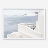 Shop Santorini Terrace I Photo Art Print a coastal themed photography wall art print from The Print Emporium wall artwork collection - Buy Australian made fine art poster and framed prints for the home and your interior decor, TPE-1323-AP