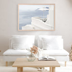 Shop Santorini Terrace I Photo Art Print a coastal themed photography wall art print from The Print Emporium wall artwork collection - Buy Australian made fine art poster and framed prints for the home and your interior decor, TPE-1323-AP