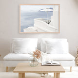 Shop Santorini Terrace I Photo Art Print a coastal themed photography wall art print from The Print Emporium wall artwork collection - Buy Australian made fine art poster and framed prints for the home and your interior decor, TPE-1323-AP