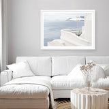 Shop Santorini Terrace I Photo Art Print a coastal themed photography wall art print from The Print Emporium wall artwork collection - Buy Australian made fine art poster and framed prints for the home and your interior decor, TPE-1323-AP