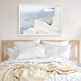 Shop Santorini Terrace I Photo Art Print a coastal themed photography wall art print from The Print Emporium wall artwork collection - Buy Australian made fine art poster and framed prints for the home and your interior decor, TPE-1323-AP