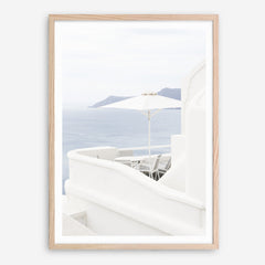 Shop Santorini Terrace II Photo Art Print a coastal themed photography wall art print from The Print Emporium wall artwork collection - Buy Australian made fine art poster and framed prints for the home and your interior decor, TPE-1328-AP
