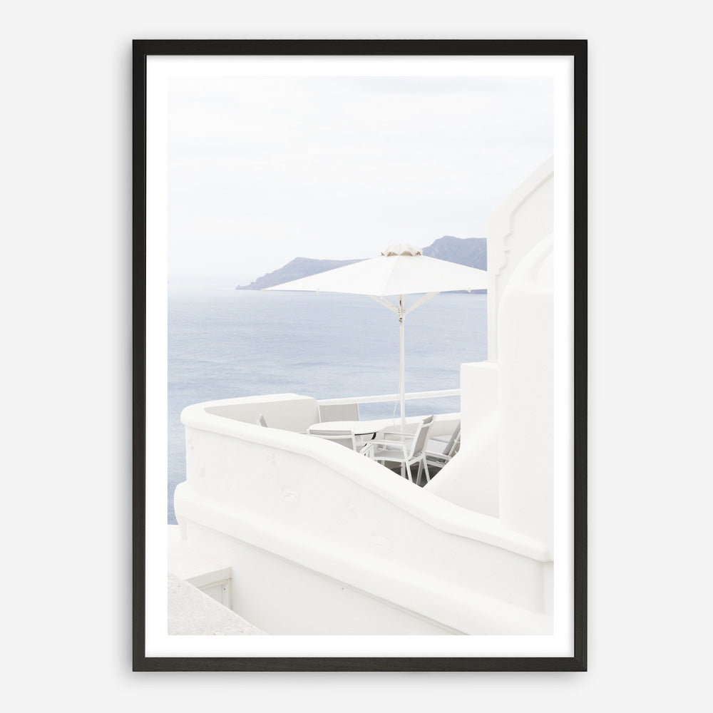 Shop Santorini Terrace II Photo Art Print a coastal themed photography wall art print from The Print Emporium wall artwork collection - Buy Australian made fine art poster and framed prints for the home and your interior decor, TPE-1328-AP