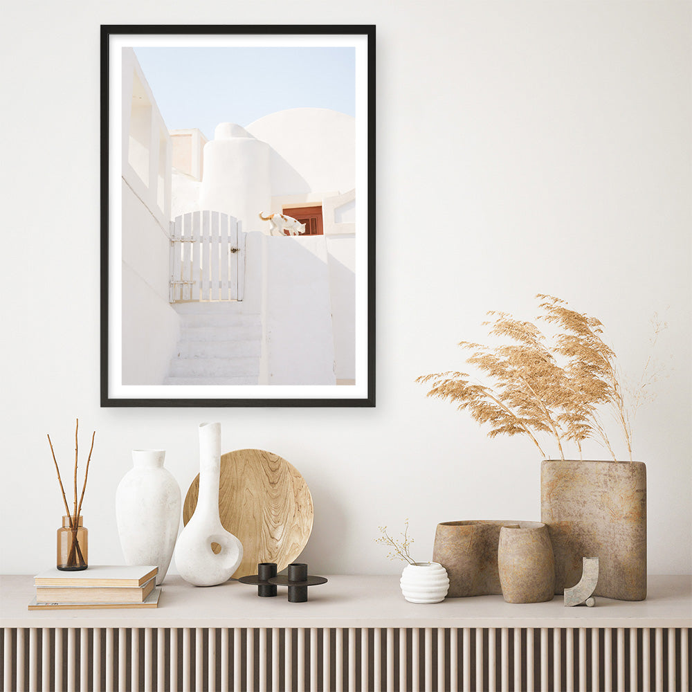 Shop Santorini Town Photo Art Print a photography wall art print from The Print Emporium wall artwork collection - Buy Australian made fine art poster and framed prints for the home and your interior decor room, TPE-1338-AP