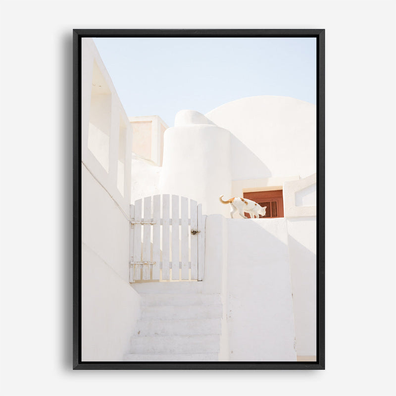 Shop Santorini Town Photo Canvas Print a photography framed stretched canvas print from The Print Emporium wall artwork collection - Buy Australian made prints for the home and your interior decor space, TPE-1338-CA-35X46-NF