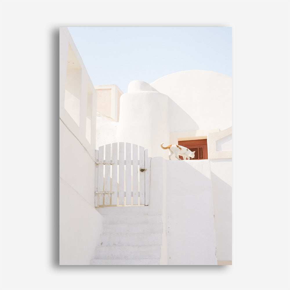 Shop Santorini Town Photo Canvas Print a photography framed stretched canvas print from The Print Emporium wall artwork collection - Buy Australian made prints for the home and your interior decor space, TPE-1338-CA-35X46-NF