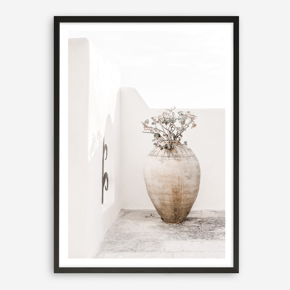 Shop Santorini Urn Photo Art Print a coastal themed photography wall art print from The Print Emporium wall artwork collection - Buy Australian made fine art poster and framed prints for the home and your interior decor, TPE-1040-AP
