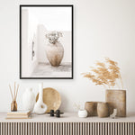 Shop Santorini Urn Photo Art Print a coastal themed photography wall art print from The Print Emporium wall artwork collection - Buy Australian made fine art poster and framed prints for the home and your interior decor, TPE-1040-AP