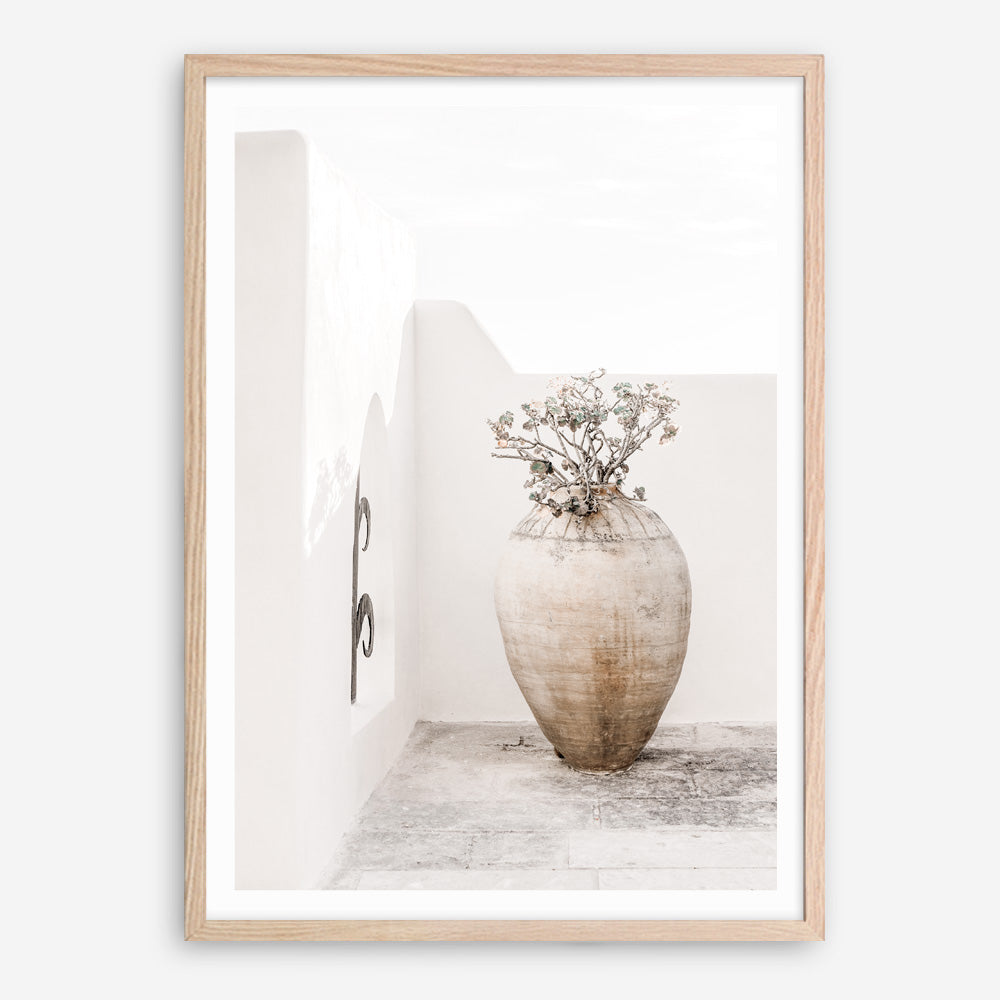Shop Santorini Urn Photo Art Print a coastal themed photography wall art print from The Print Emporium wall artwork collection - Buy Australian made fine art poster and framed prints for the home and your interior decor, TPE-1040-AP