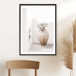 Shop Santorini Urn Photo Art Print a coastal themed photography wall art print from The Print Emporium wall artwork collection - Buy Australian made fine art poster and framed prints for the home and your interior decor, TPE-1040-AP