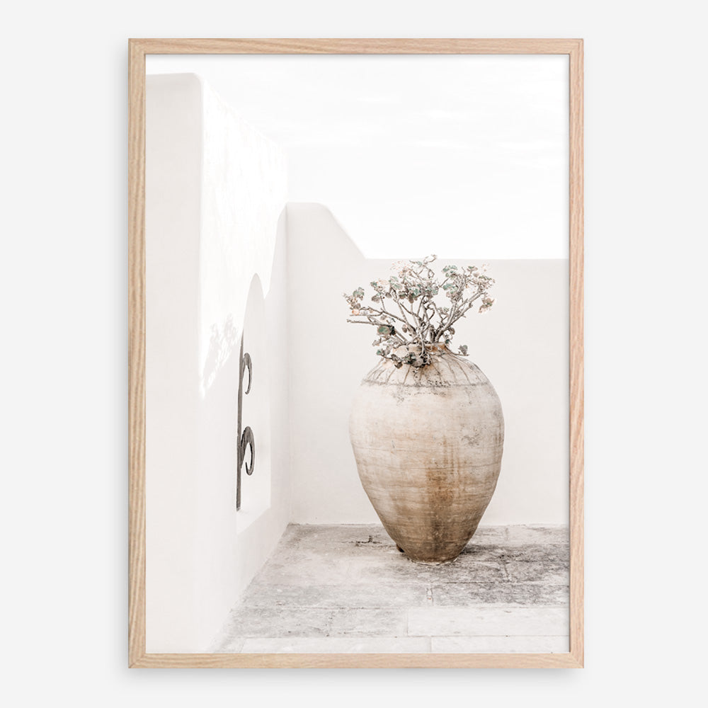 Shop Santorini Urn Photo Art Print a coastal themed photography wall art print from The Print Emporium wall artwork collection - Buy Australian made fine art poster and framed prints for the home and your interior decor, TPE-1040-AP