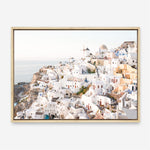 Shop Santorini View Point Photo Canvas Print a coastal themed photography framed stretched canvas print from The Print Emporium wall artwork collection - Buy Australian made prints for the home and your interior decor space, TPE-1358-CA-35X46-NF