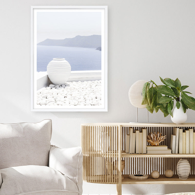 Shop Santorini Views II Photo Art Print a coastal themed photography wall art print from The Print Emporium wall artwork collection - Buy Australian made fine art poster and framed prints for the home and your interior decor, TPE-1169-AP