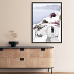 Shop Santorini Views Photo Canvas Print a coastal themed photography framed stretched canvas print from The Print Emporium wall artwork collection - Buy Australian made prints for the home and your interior decor space, TPE-1168-CA-35X46-NF