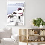 Shop Santorini Views Photo Canvas Print a coastal themed photography framed stretched canvas print from The Print Emporium wall artwork collection - Buy Australian made prints for the home and your interior decor space, TPE-1168-CA-35X46-NF