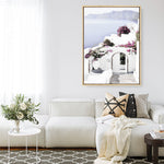 Shop Santorini Views Photo Canvas Print a coastal themed photography framed stretched canvas print from The Print Emporium wall artwork collection - Buy Australian made prints for the home and your interior decor space, TPE-1168-CA-35X46-NF