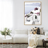 Shop Santorini Views Photo Canvas Print a coastal themed photography framed stretched canvas print from The Print Emporium wall artwork collection - Buy Australian made prints for the home and your interior decor space, TPE-1168-CA-35X46-NF