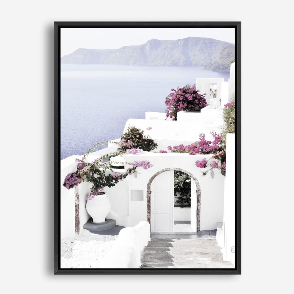 Shop Santorini Views Photo Canvas Print a coastal themed photography framed stretched canvas print from The Print Emporium wall artwork collection - Buy Australian made prints for the home and your interior decor space, TPE-1168-CA-35X46-NF