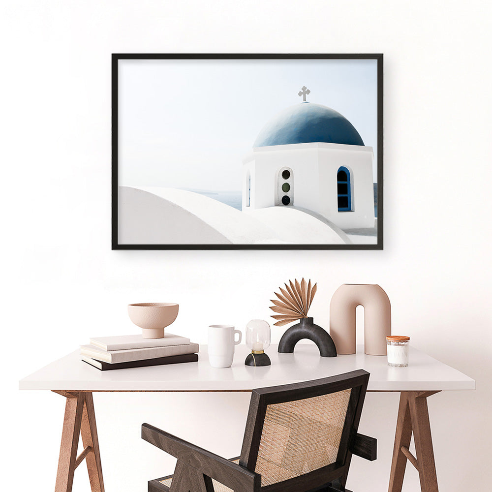 Shop Santorini Vista II Photo Art Print a coastal themed photography wall art print from The Print Emporium wall artwork collection - Buy Australian made fine art poster and framed prints for the home and your interior decor, TPE-1303-AP