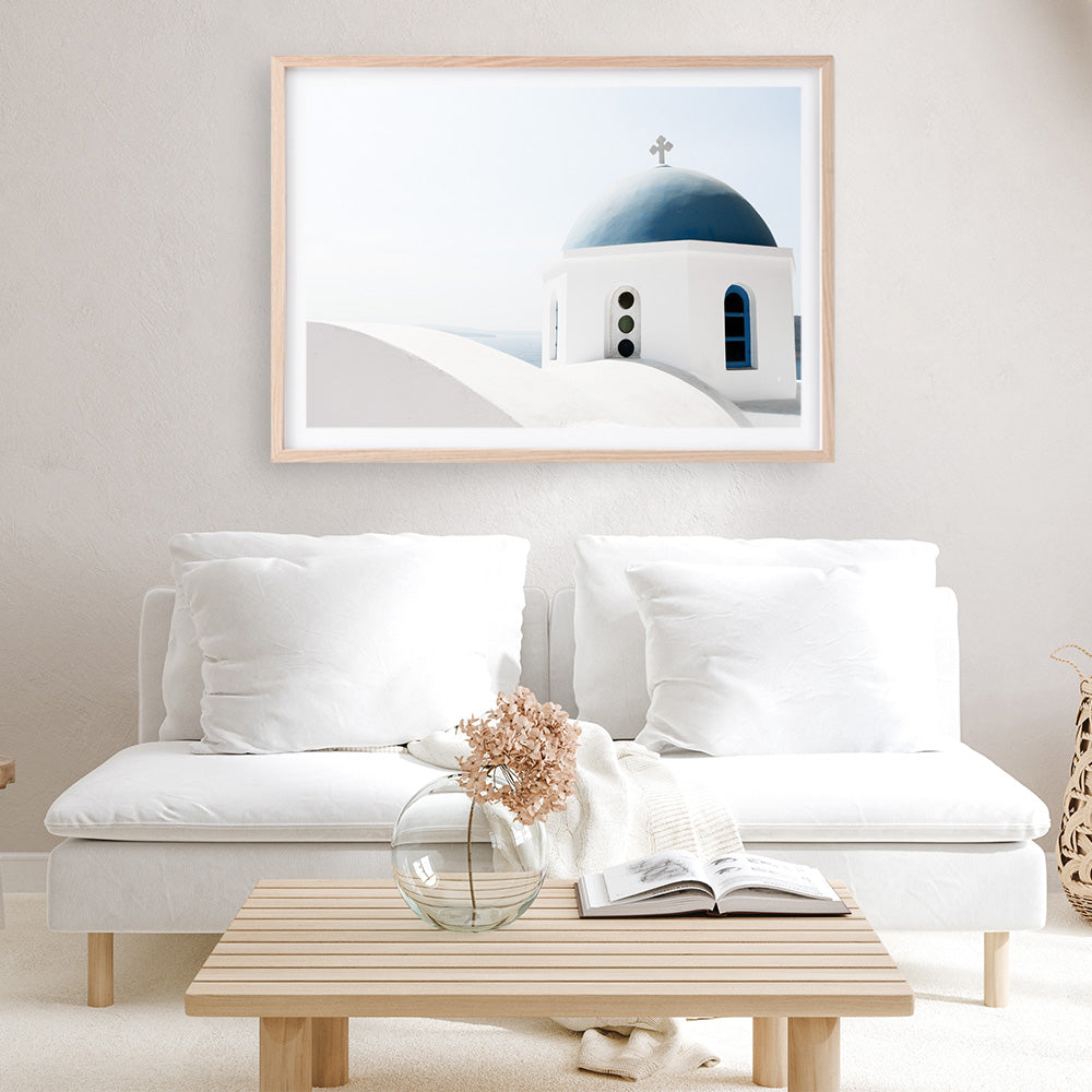 Shop Santorini Vista II Photo Art Print a coastal themed photography wall art print from The Print Emporium wall artwork collection - Buy Australian made fine art poster and framed prints for the home and your interior decor, TPE-1303-AP