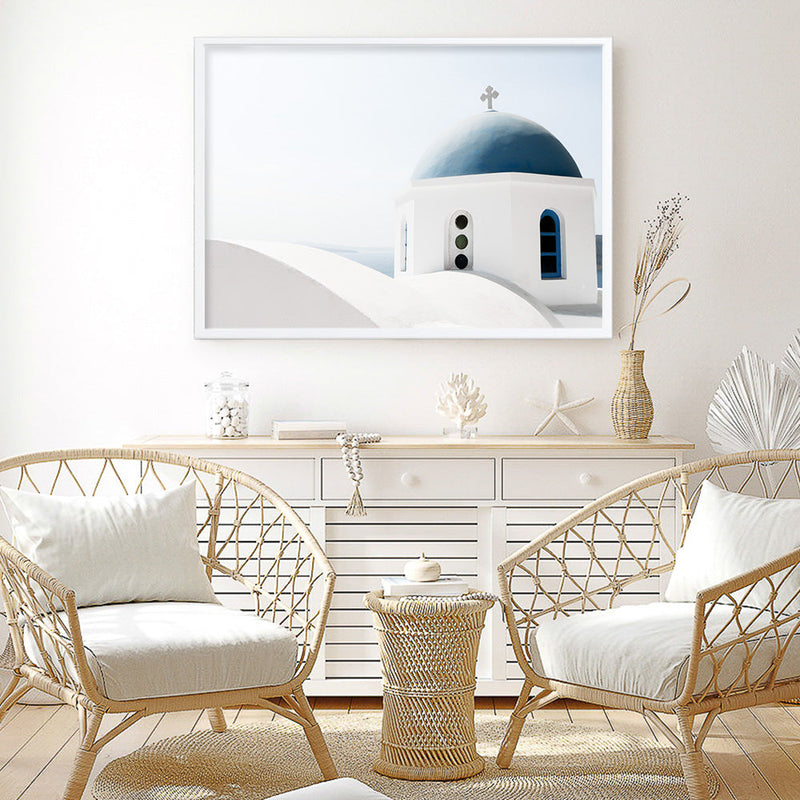 Shop Santorini Vista II Photo Art Print a coastal themed photography wall art print from The Print Emporium wall artwork collection - Buy Australian made fine art poster and framed prints for the home and your interior decor, TPE-1303-AP