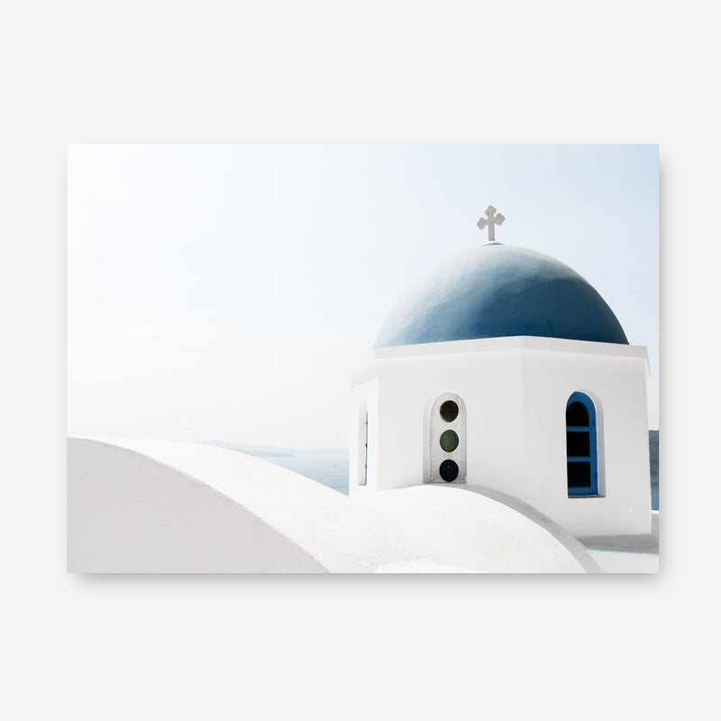 Shop Santorini Vista II Photo Canvas Print a coastal themed photography framed stretched canvas print from The Print Emporium wall artwork collection - Buy Australian made prints for the home and your interior decor space, TPE-1303-CA-35X46-NF