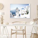 Shop Santorini Vista Photo Art Print a coastal themed photography wall art print from The Print Emporium wall artwork collection - Buy Australian made fine art poster and framed prints for the home and your interior decor, TPE-1299-AP