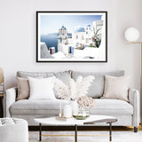 Shop Santorini Vista Photo Art Print a coastal themed photography wall art print from The Print Emporium wall artwork collection - Buy Australian made fine art poster and framed prints for the home and your interior decor, TPE-1299-AP