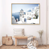 Shop Santorini Vista Photo Canvas Print a coastal themed photography framed stretched canvas print from The Print Emporium wall artwork collection - Buy Australian made prints for the home and your interior decor space, TPE-1299-CA-35X46-NF