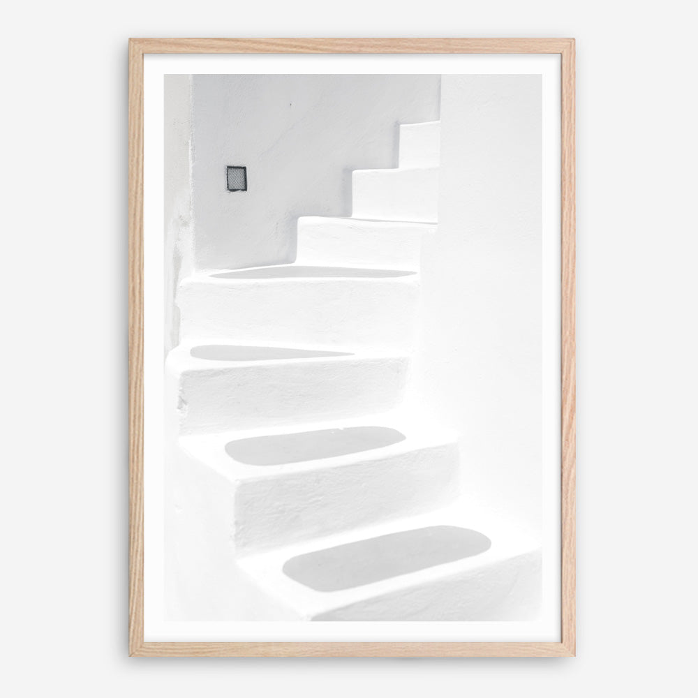 Shop Santorini White Steps I Photo Art Print a coastal themed photography wall art print from The Print Emporium wall artwork collection - Buy Australian made fine art poster and framed prints for the home and your interior decor, TPE-1250-AP