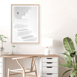 Shop Santorini White Steps I Photo Art Print a coastal themed photography wall art print from The Print Emporium wall artwork collection - Buy Australian made fine art poster and framed prints for the home and your interior decor, TPE-1250-AP