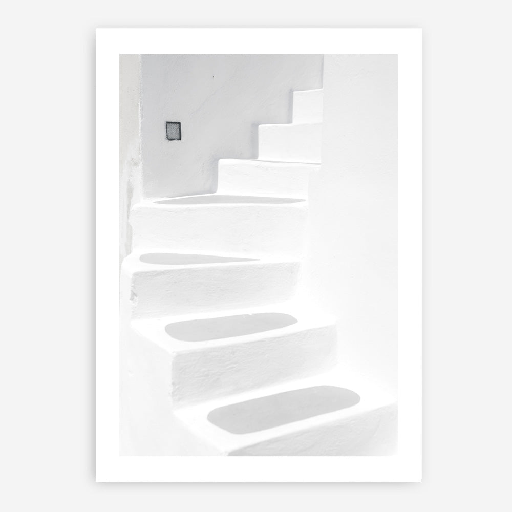 Shop Santorini White Steps I Photo Art Print a coastal themed photography wall art print from The Print Emporium wall artwork collection - Buy Australian made fine art poster and framed prints for the home and your interior decor, TPE-1250-AP