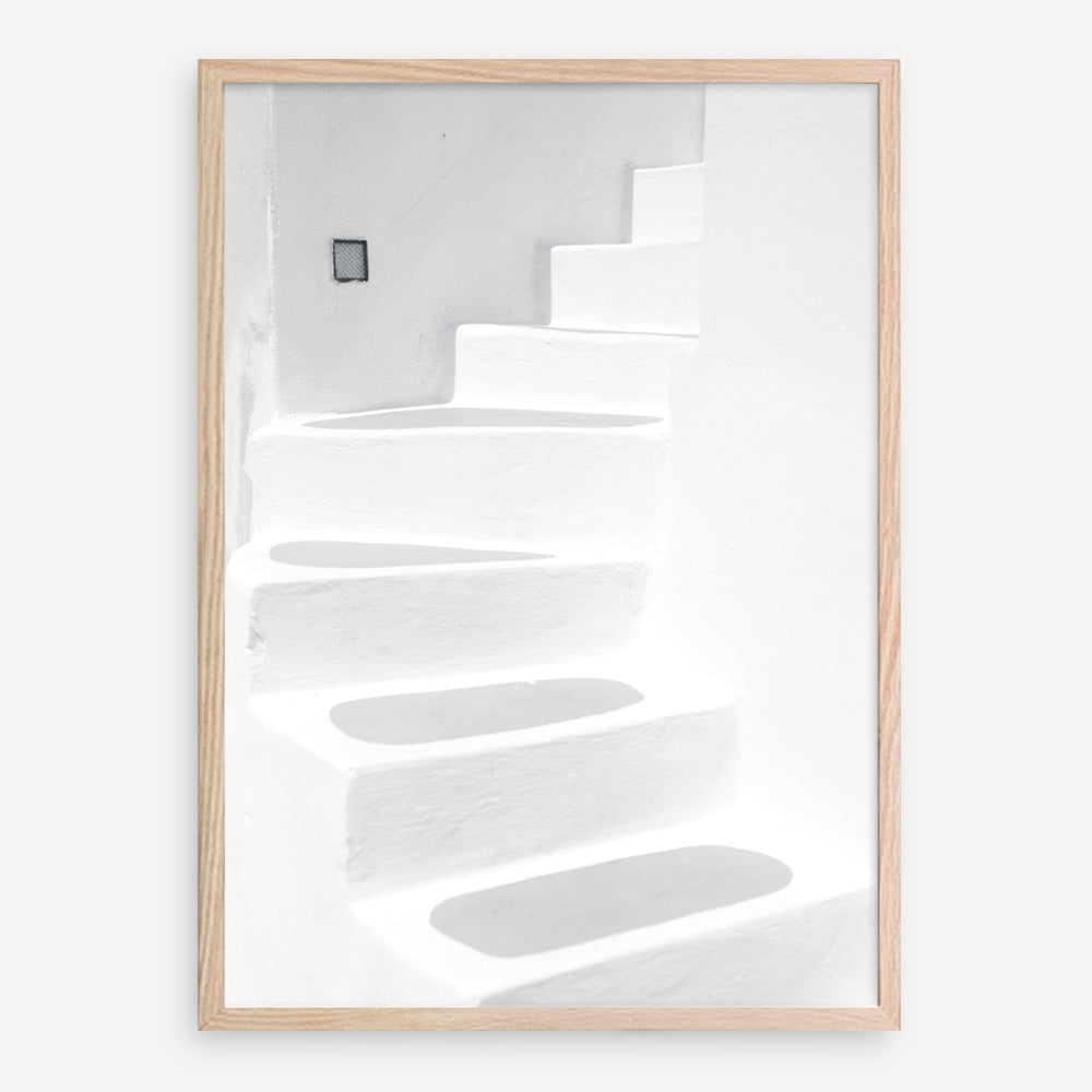 Shop Santorini White Steps I Photo Art Print a coastal themed photography wall art print from The Print Emporium wall artwork collection - Buy Australian made fine art poster and framed prints for the home and your interior decor, TPE-1250-AP
