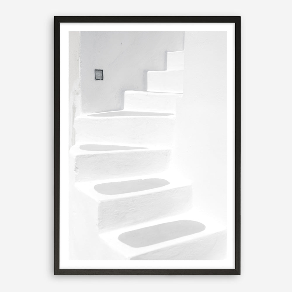 Shop Santorini White Steps I Photo Art Print a coastal themed photography wall art print from The Print Emporium wall artwork collection - Buy Australian made fine art poster and framed prints for the home and your interior decor, TPE-1250-AP