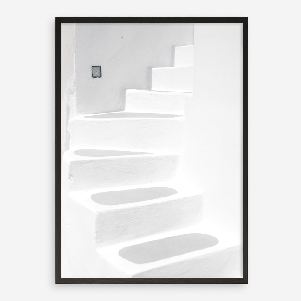 Shop Santorini White Steps I Photo Art Print a coastal themed photography wall art print from The Print Emporium wall artwork collection - Buy Australian made fine art poster and framed prints for the home and your interior decor, TPE-1250-AP