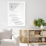 Shop Santorini White Steps I Photo Art Print a coastal themed photography wall art print from The Print Emporium wall artwork collection - Buy Australian made fine art poster and framed prints for the home and your interior decor, TPE-1250-AP