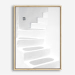Shop Santorini White Steps I Photo Canvas Print a coastal themed photography framed stretched canvas print from The Print Emporium wall artwork collection - Buy Australian made prints for the home and your interior decor space, TPE-1250-CA-35X46-NF